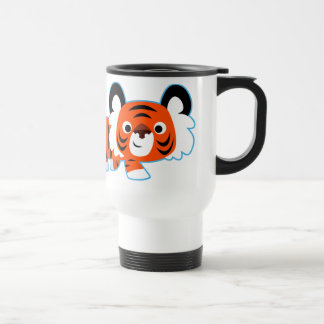 Mug De Voyage Tigre de dessin mignon sur la boue de navette du r