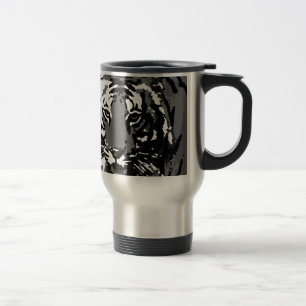 Mug De Voyage Tigre noir blanc Pop Art