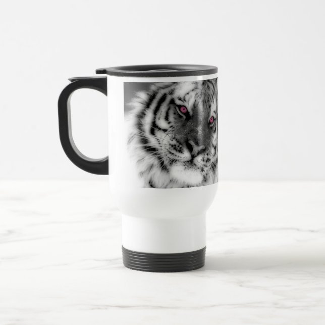 Mug De Voyage Tigre observé par rose (Gauche)