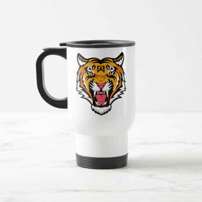 Mug De Voyage Tigre torche tête-25818 (Gauche)