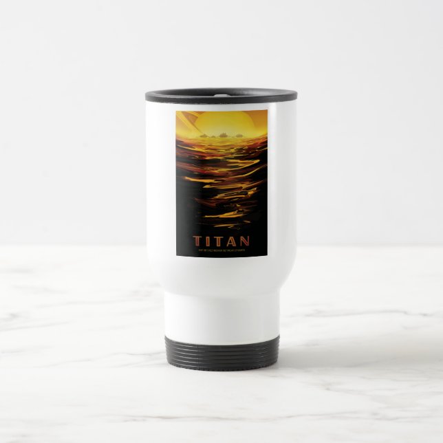 Mug De Voyage Titan plus grand satellite de la planète Saturne (Centre)