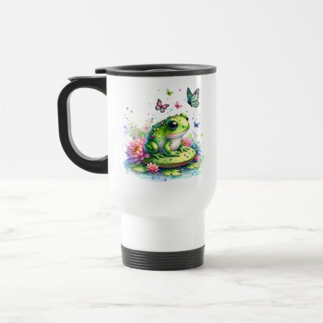 Mug De Voyage Toad Whimsical, Fleurs et Papillons (Gauche)