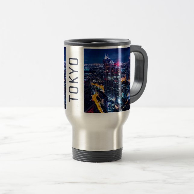 Mug De Voyage Tokyo la nuit (Devant droit)