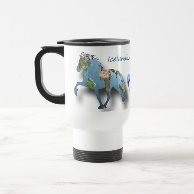 Mug De Voyage Tolter dans le monde Cheval islandais (Gauche)