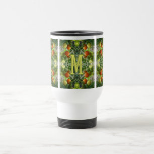 Mug De Voyage Tomates Cerises à Monogramme Personnalisé Initial 