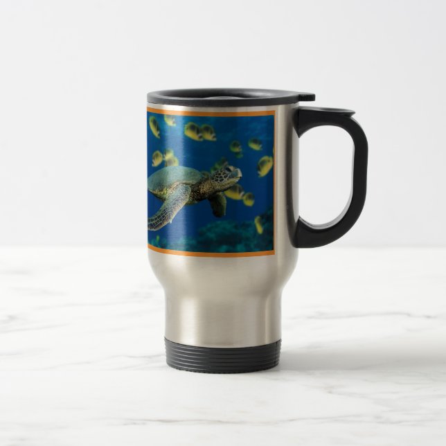 Mug De Voyage Tortue de mer verte (Droit)