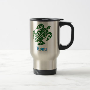 Mug De Voyage Tortue de mer verte hawaïenne tribale