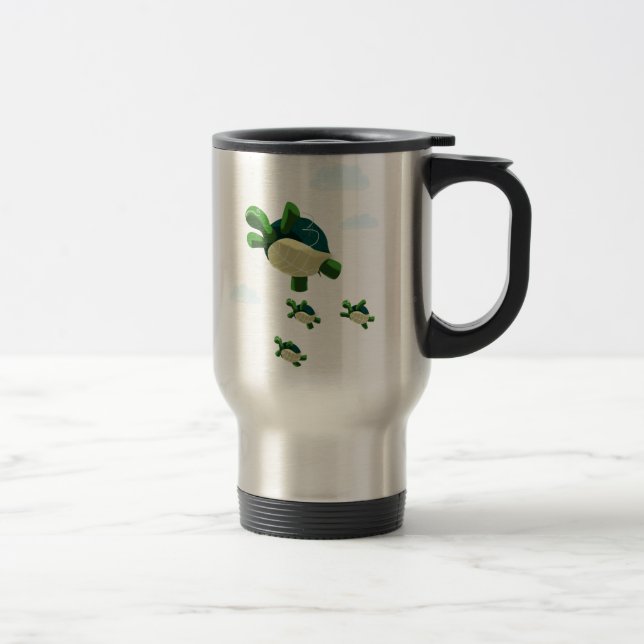 Mug De Voyage Tortue de vol (Droit)