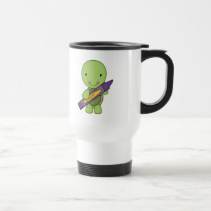 Mug De Voyage tortue mignonne au crayon violet