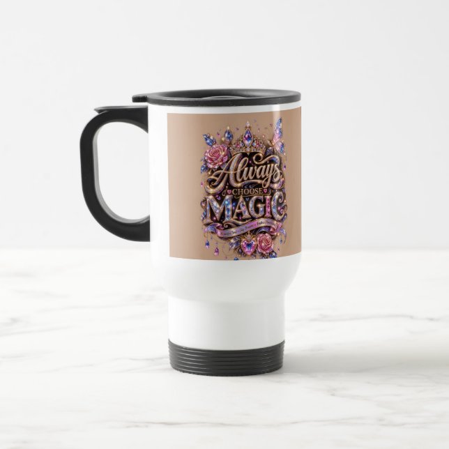 Mug De Voyage Toujours choisir le design Crystal Magic Sparkle (Gauche)