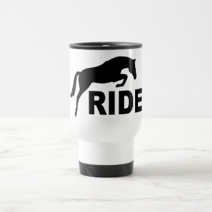 Mug De Voyage TOUR avec le cheval sautant (noir)