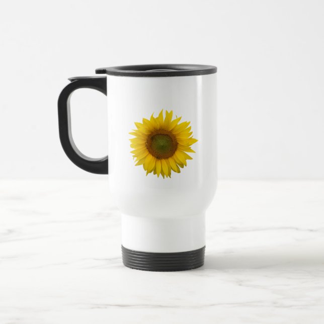Mug De Voyage Tournesol Jaune Cute Pays Floral (Gauche)