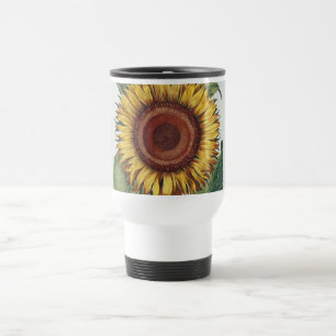 Mug De Voyage Tournesol Vintage Damas Fleur illustration Art