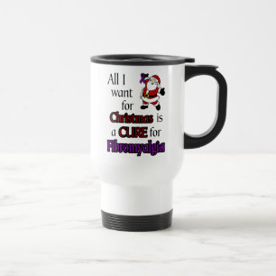 Mug De Voyage Tout ce que je veux pour Noël/Père Noël...Fibro