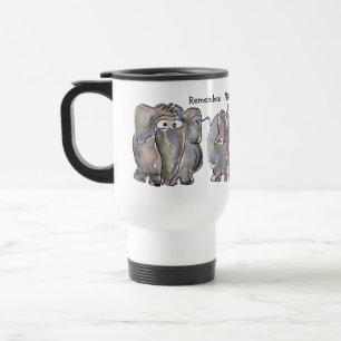 Mug De Voyage Tout est Wellephant 3 éléphants de bande dessin
