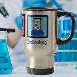 Mug De Voyage Toxicologie Peace Love<br><div class="desc">Peace Love Toxicology. Un don de toxicologue cool pour un scientifique qui travaille dans un laboratoire comme expert en poison et en empoisonnement. Soutenez les chercheurs en toxicité avec ce design mignon!</div>