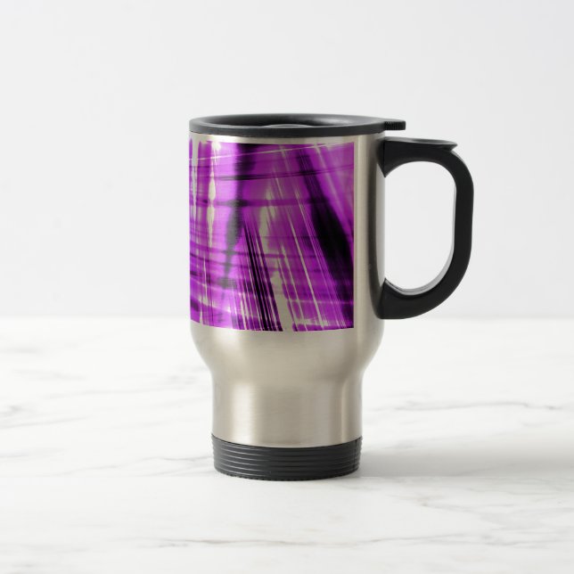 Mug De Voyage Traces dynamiques noir et violet (Droit)
