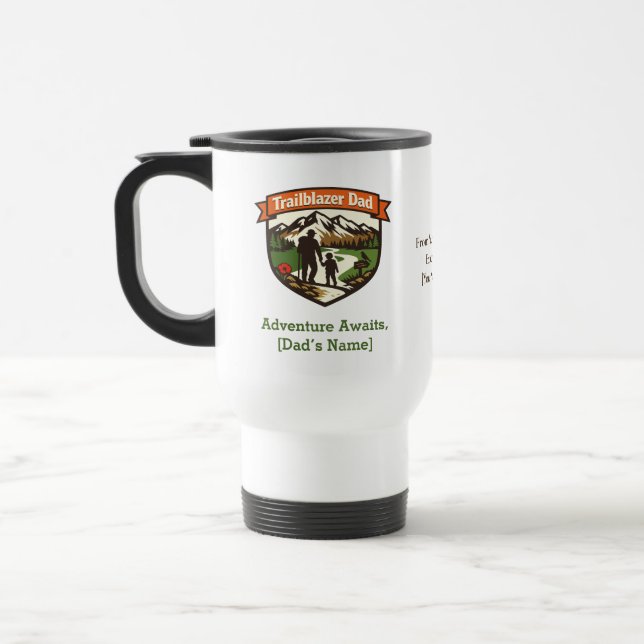 Mug De Voyage Trailblazer Dad Customizable Father's Day (Gauche)
