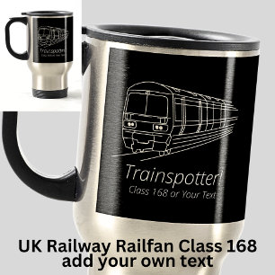 Mug De Voyage Trainspotter Class 168 Railfan UK Railway Diesel
