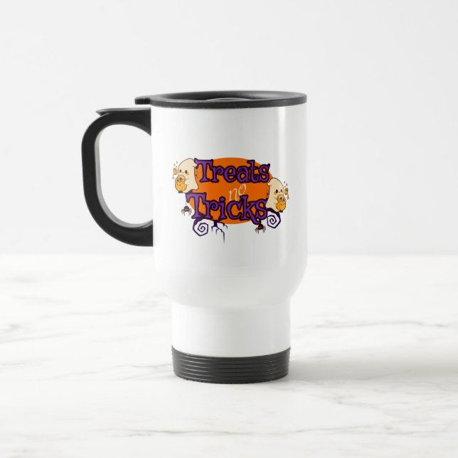 Mug De Voyage Traite Pas De Trucs Pour Les Fantômes D'Halloween (Gauche)