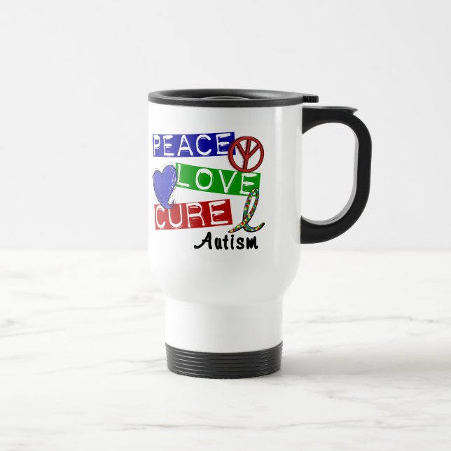 Mug De Voyage TRAITEMENT d'AMOUR de PAIX d'autisme (Droite)