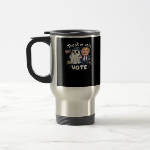 Mug De Voyage Traiter Ou Voter, Trumpkin Éffrayant, Halloween Gr