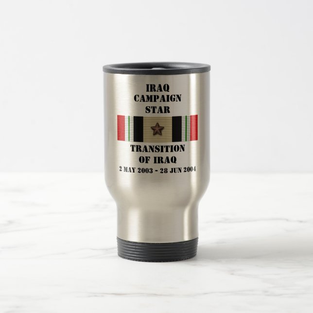 Mug De Voyage Transition de l'Irak / CAMPAGNE STAR (Centre)