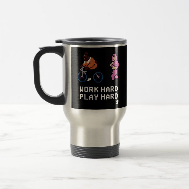 Mug De Voyage Travailler dur Jouer si dur - Cloud Neuf Classic (Gauche)