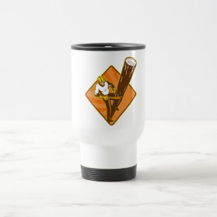 Mug De Voyage Travailleur électrique d'électricien de monteur de