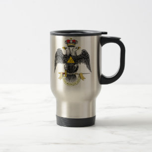 Mug De Voyage trente-troisième Noir écossais Eagle de rite de