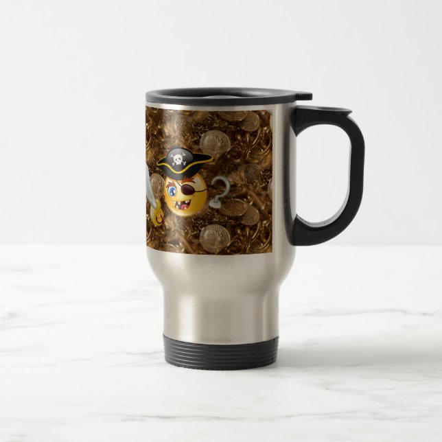 Mug De Voyage trésor pirate emoji (Droit)