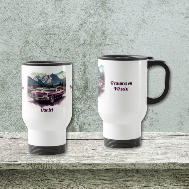 Mug De Voyage Trésors sur Roues Voyage Mug (Customizable; with/without personalization.  
Personalize, Edit Using Design Tool.
)