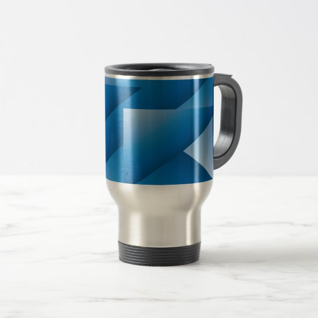 Mug De Voyage Triangles bleus (Devant droit)