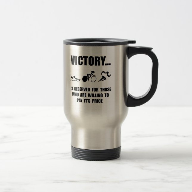 Mug De Voyage Triathlon de victoire (Droit)