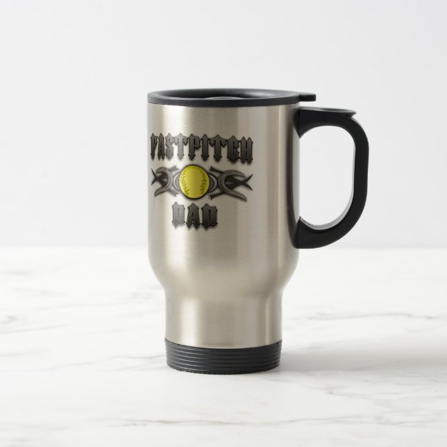 Mug De Voyage Tribal de papa du base-ball de Fastpitch (Droit)