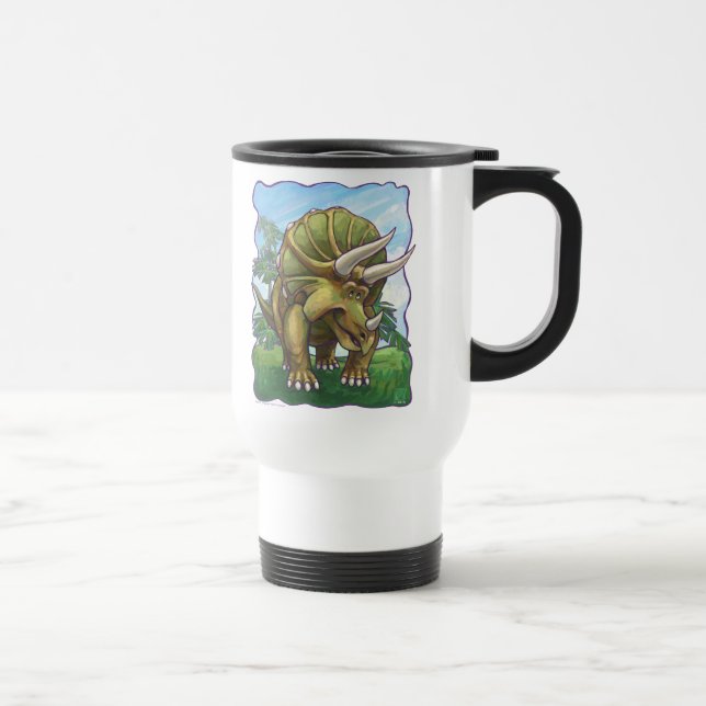 Mug De Voyage Triceratops de Cute Cadeaux d'Art & Accessoires (Droite)
