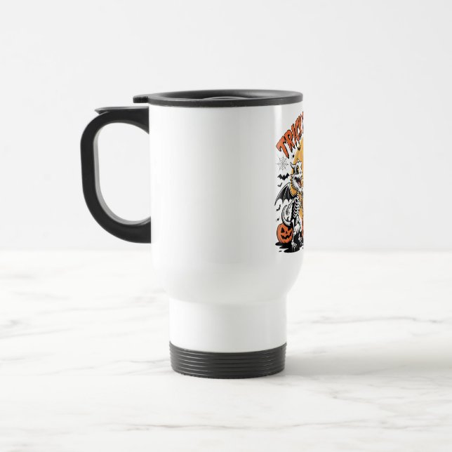 Mug De Voyage Trick ou bière Skeleton Dragons Art (Gauche)