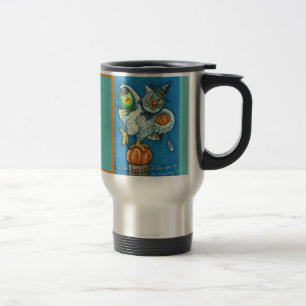 MUG DE VOYAGE TRICK OU TRAITER, SENTIR MES PIEDS HALLOWEEN OWL,