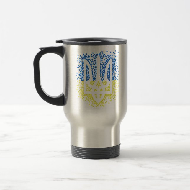 Mug De Voyage Trident de l'emblème ukrainien tryzub dispersant l (Gauche)