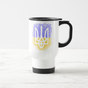 Mug De Voyage Trident heraldique ukrainien tryzub étoiles disper