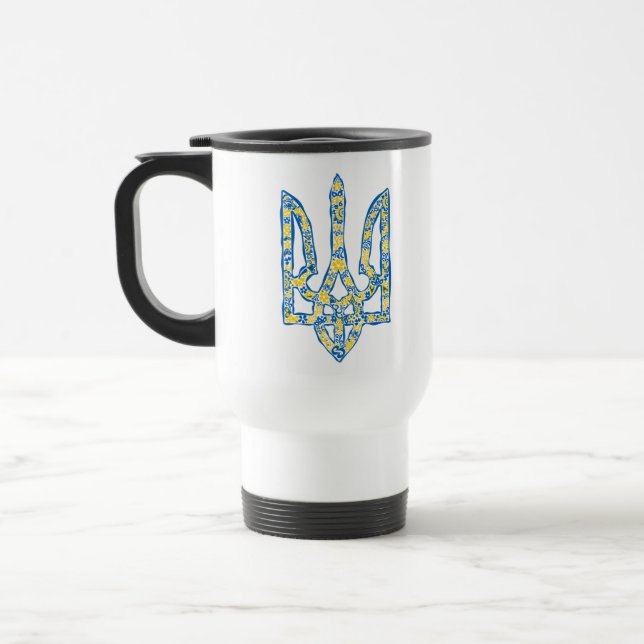 Mug De Voyage Trident tryzub emblème national ukrainien ethnique (Gauche)