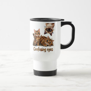 Mug De Voyage Trio de félins mignons chats en fleurs Chat mignon