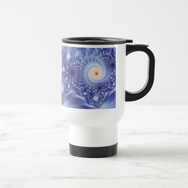 Mug De Voyage Trippy Psychedelic Starstorm Fine Fractal (Droite)