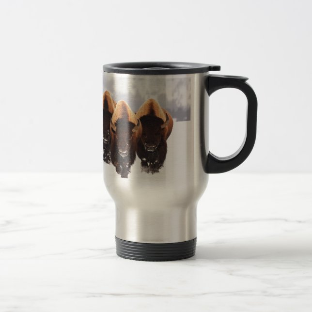 Mug De Voyage Trois bisons (Droit)