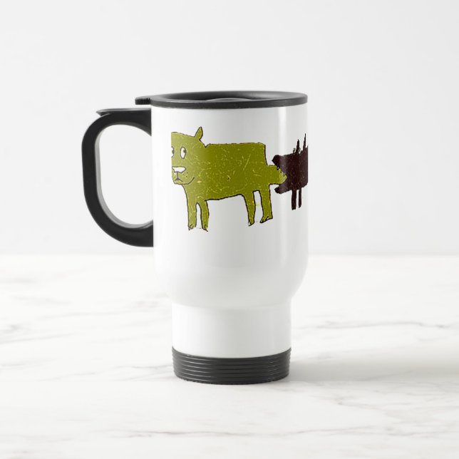Mug De Voyage trois chiens (Gauche)