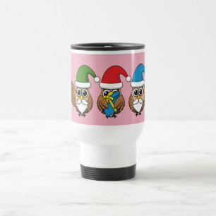 Mug De Voyage Trois chouettes naines de Noël amusantes