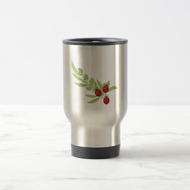 Mug De Voyage Trois coccinelles chanceuses (Centre)