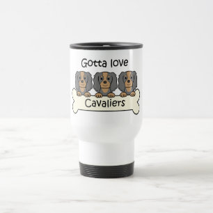 Mug De Voyage Trois épagneuls cavaliers du Roi Charles