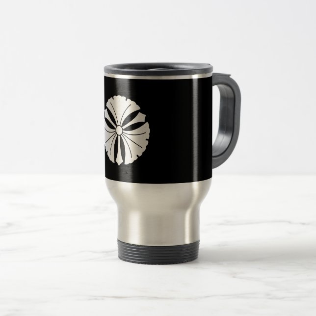 Mug De Voyage Trois feuilles de ginkgo avec des épées (Devant droit)