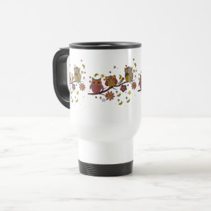 Mug De Voyage Trois hiboux sur la branche